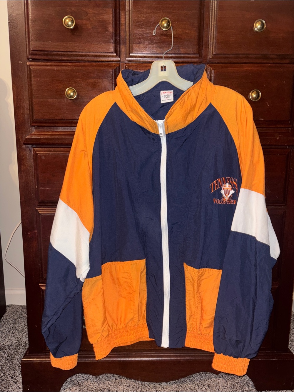 Rare Men’s UT Volunteers Colorblock Windbreaker - Orange & Navy - 90’s Vintage